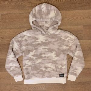 Calvin Klein performance fuzzy camo hoodie sweatshirt